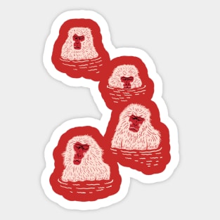 snow monkey Sticker